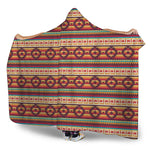Native Inspired Pattern Print Hooded Blanket