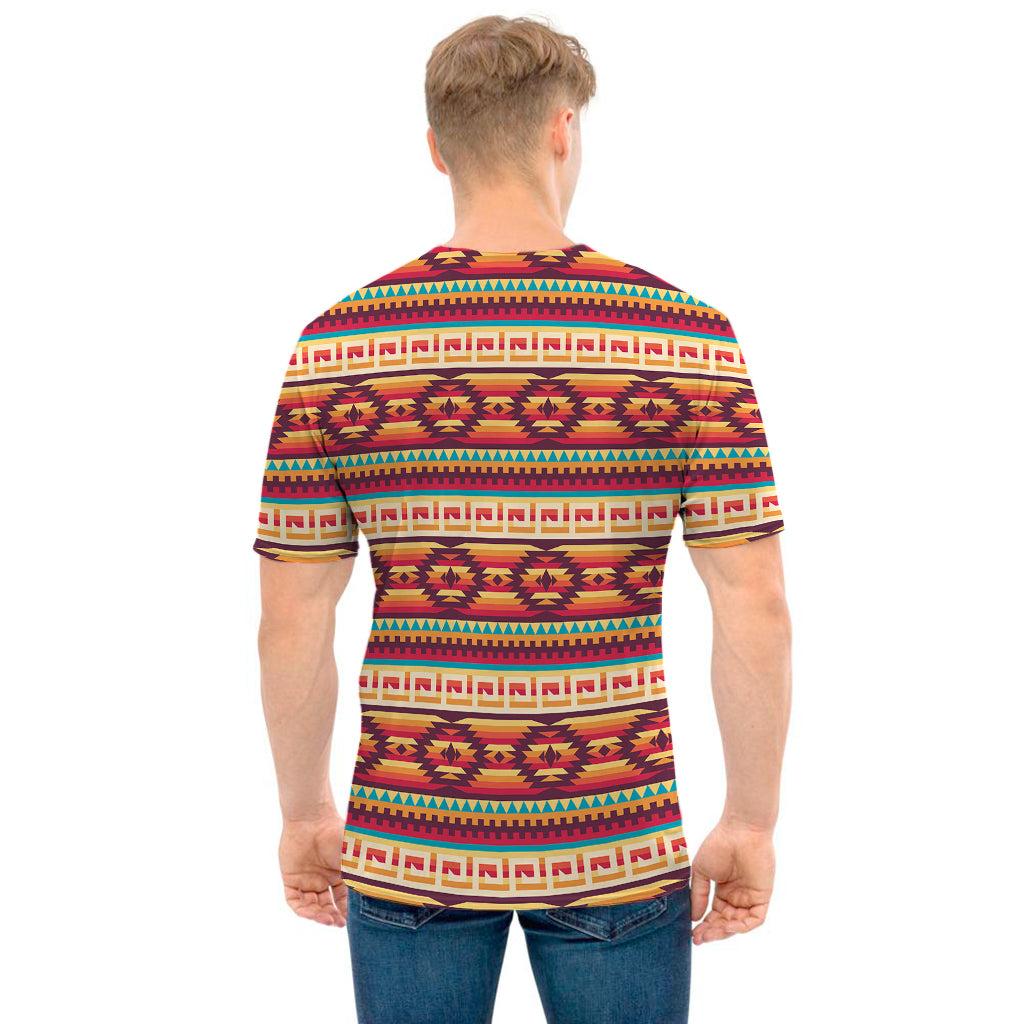Native Inspired Pattern Print Men's T-Shirt