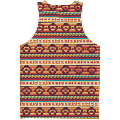 Native Inspired Pattern Print Men's Tank Top