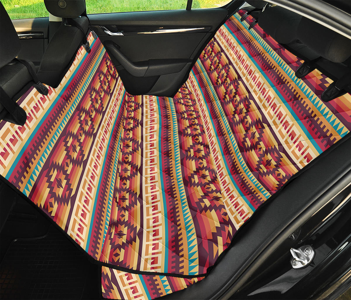Native Inspired Pattern Print Pet Car Back Seat Cover