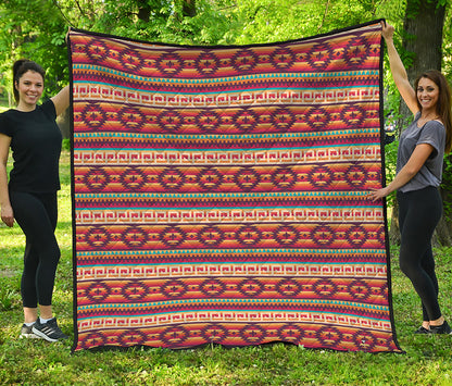 Native Inspired Pattern Print Quilt