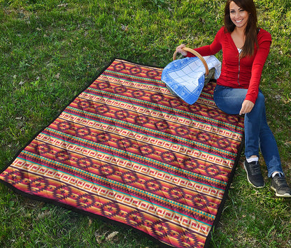 Native Inspired Pattern Print Quilt
