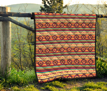 Native Inspired Pattern Print Quilt