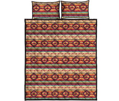 Native Inspired Pattern Print Quilt Bed Set