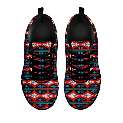 Native Navajo Pattern Print Black Sneakers