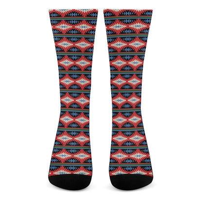 Native Navajo Pattern Print Crew Socks