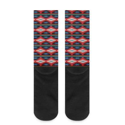 Native Navajo Pattern Print Crew Socks