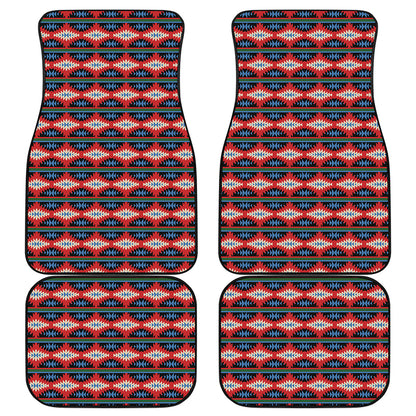 Native Navajo Pattern Print Front and Back Car Floor Mats