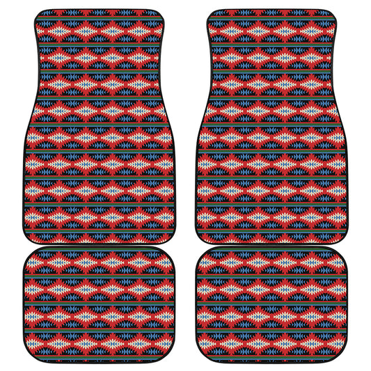 Native Navajo Pattern Print Front and Back Car Floor Mats