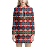 Native Navajo Pattern Print Hoodie Dress