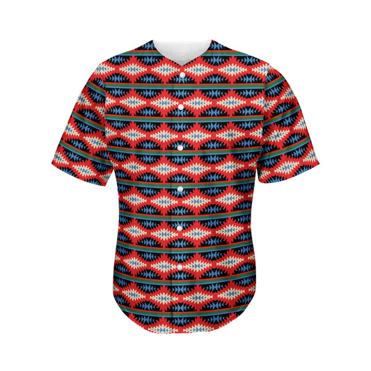 Native Navajo Pattern Print Men's Baseball Jersey