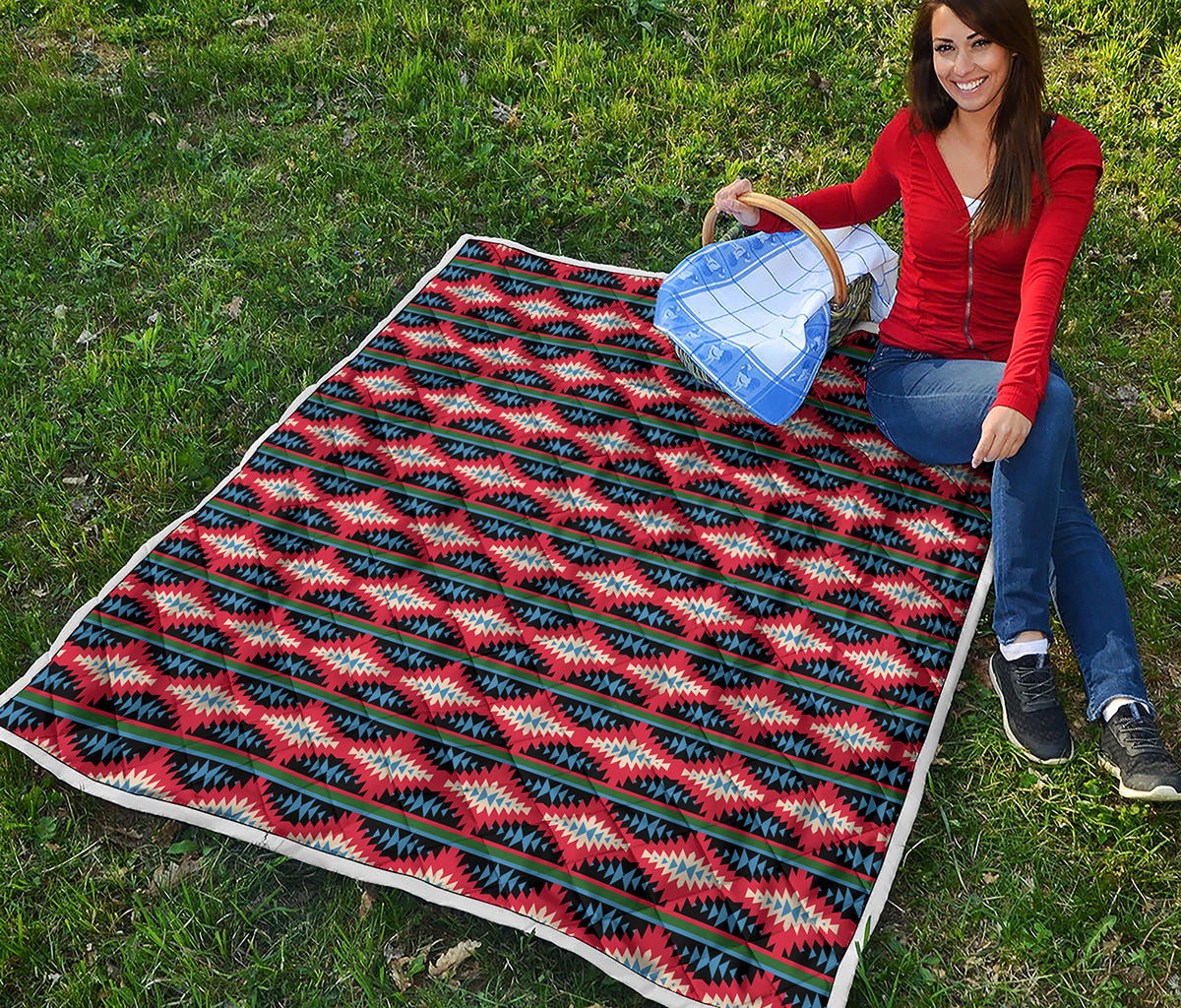 Native Navajo Pattern Print Quilt