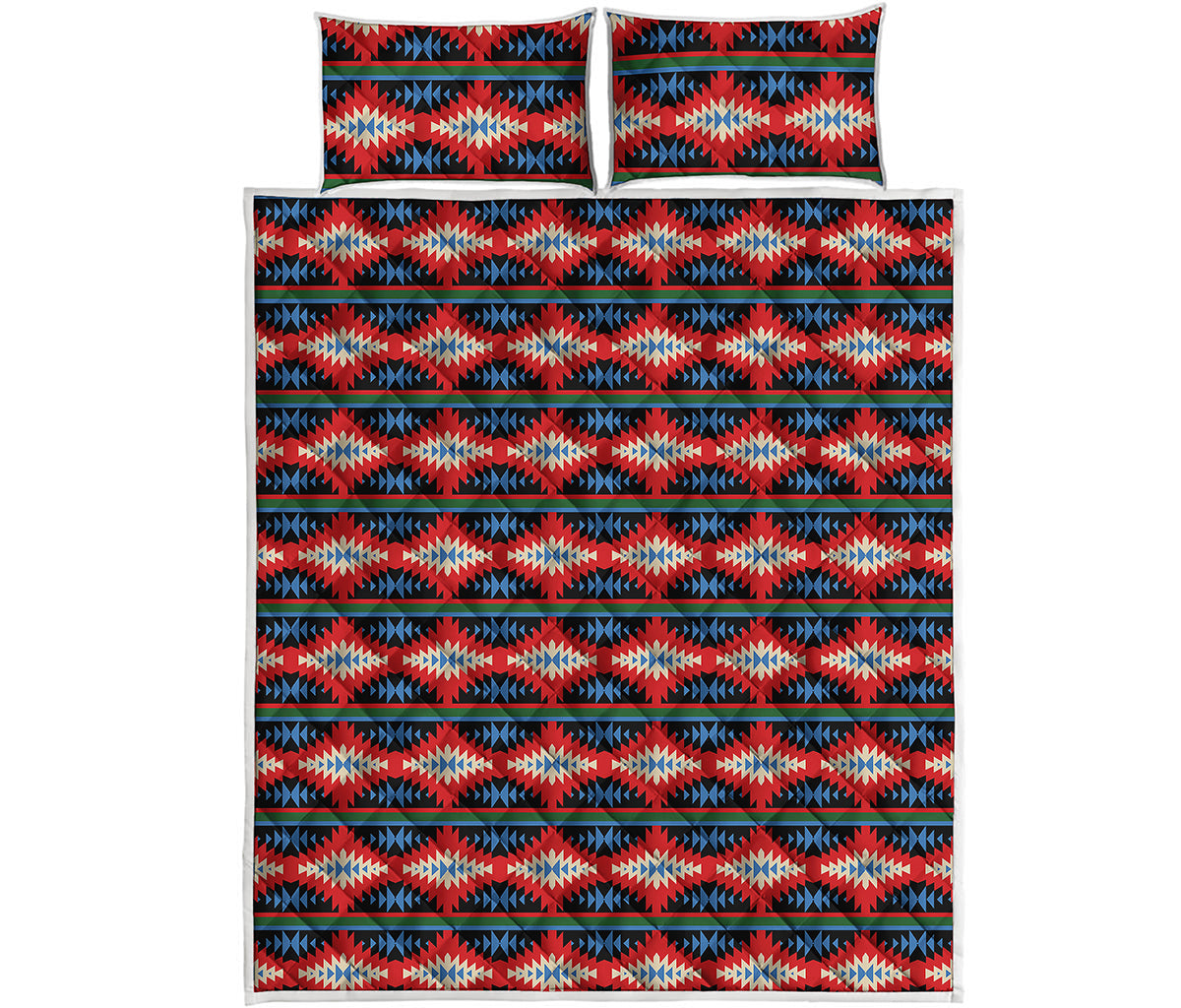 Native Navajo Pattern Print Quilt Bed Set