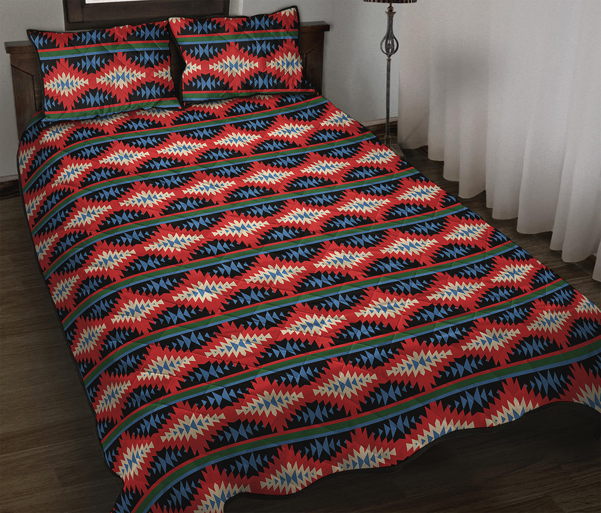 Native Navajo Pattern Print Quilt Bed Set