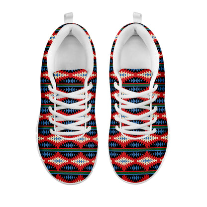 Native Navajo Pattern Print White Sneakers