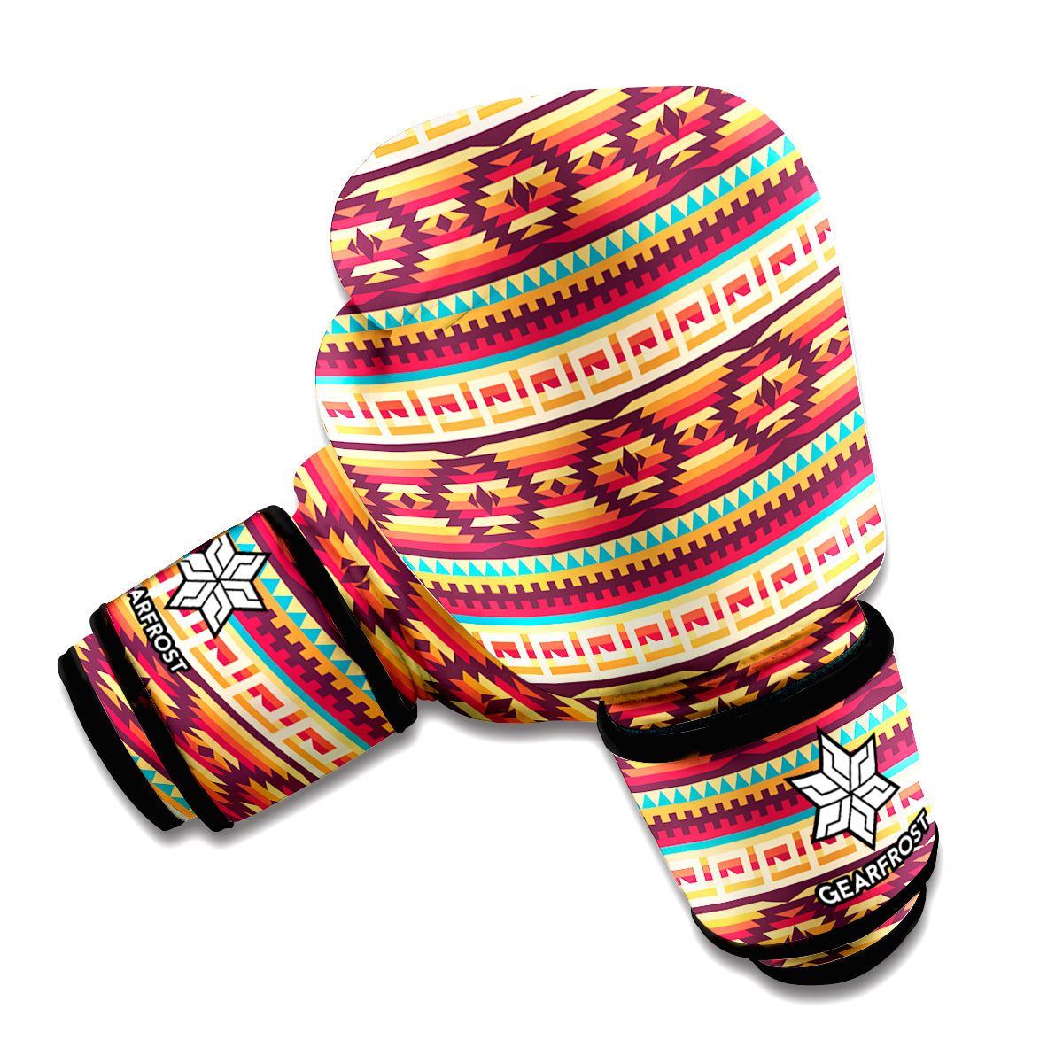 Native Pendleton Inspired Pattern Print Boxing Gloves