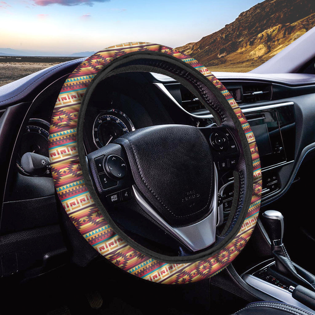 Native Pendleton Inspired Pattern Print Car Steering Wheel Cover