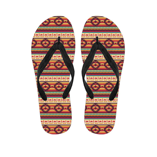 Native Pendleton Inspired Pattern Print Flip Flops