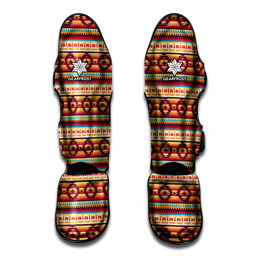 Native Pendleton Inspired Pattern Print Muay Thai Shin Guard