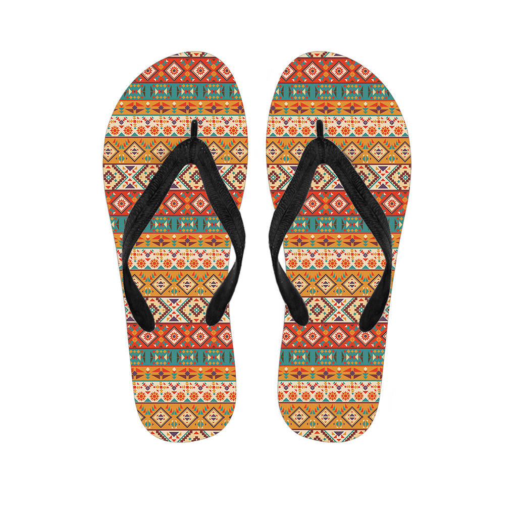 Native Pendleton Navajo Pattern Print Flip Flops