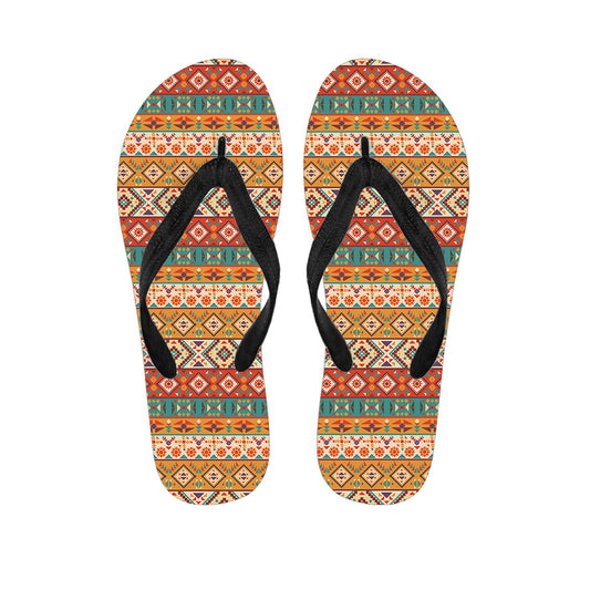 Native Pendleton Navajo Pattern Print Flip Flops