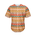Native Pendleton Navajo Pattern Print Men's Baseball Jersey