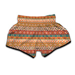 Native Pendleton Navajo Pattern Print Muay Thai Boxing Shorts