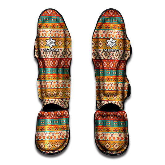 Native Pendleton Navajo Pattern Print Muay Thai Shin Guard