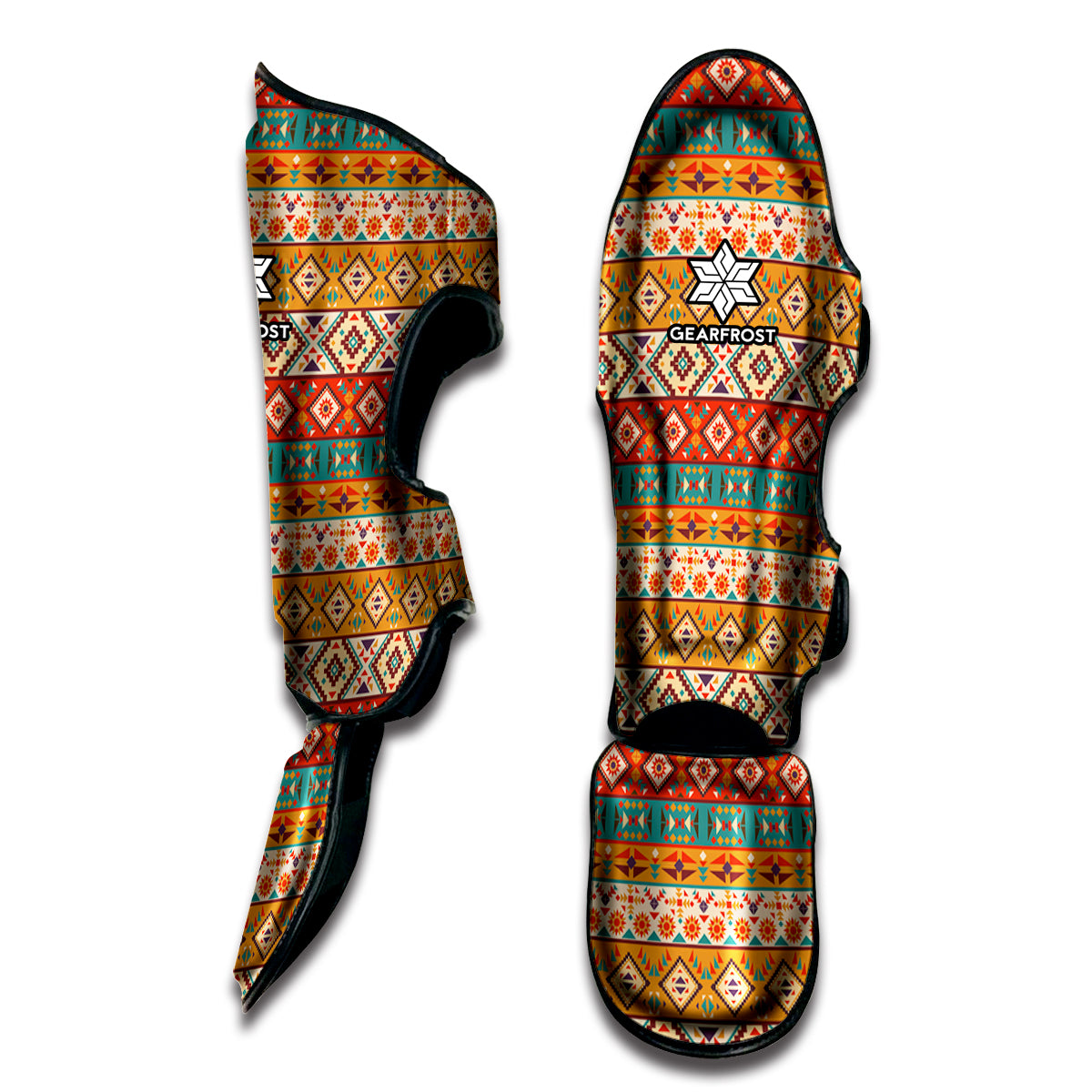 Native Pendleton Navajo Pattern Print Muay Thai Shin Guard