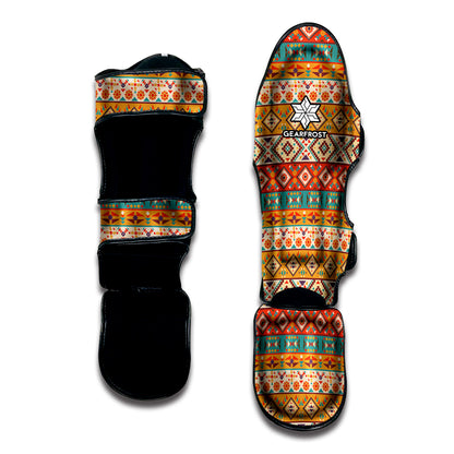 Native Pendleton Navajo Pattern Print Muay Thai Shin Guard