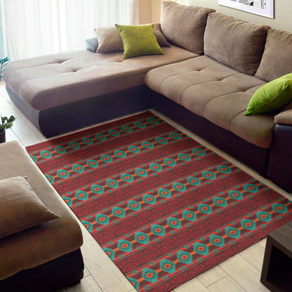 Native Southwestern Pattern Print Area Rug