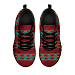 Native Southwestern Pattern Print Black Sneakers