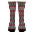 Native Southwestern Pattern Print Crew Socks
