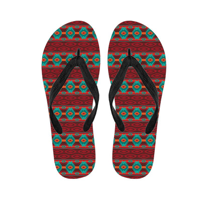 Native Southwestern Pattern Print Flip Flops