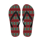 Native Southwestern Pattern Print Flip Flops