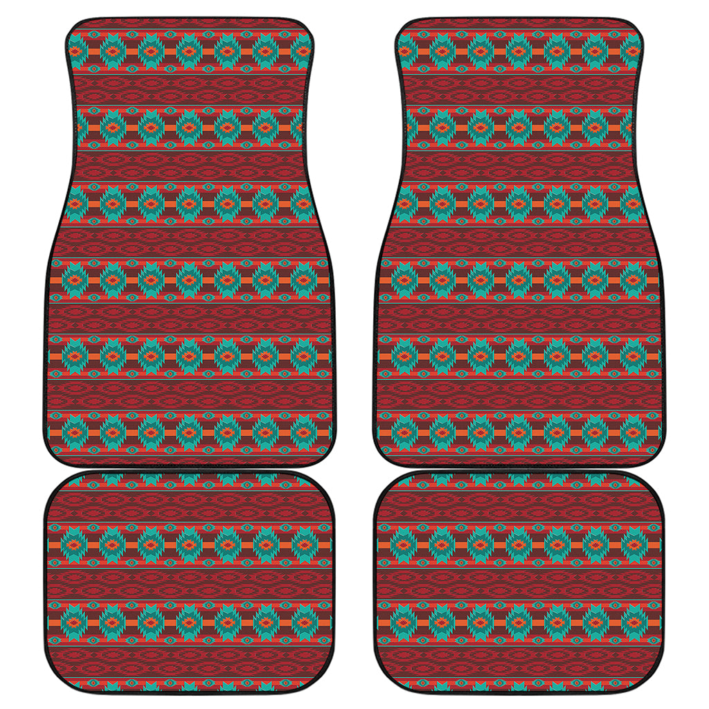 Native Southwestern Pattern Print Front and Back Car Floor Mats