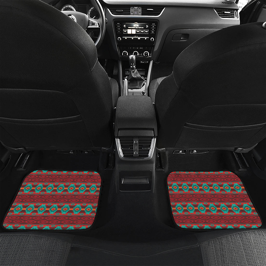 Native Southwestern Pattern Print Front and Back Car Floor Mats