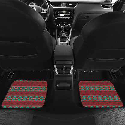 Native Southwestern Pattern Print Front and Back Car Floor Mats