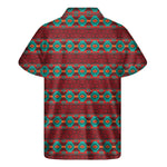 Native Southwestern Pattern Print Men's Short Sleeve Shirt