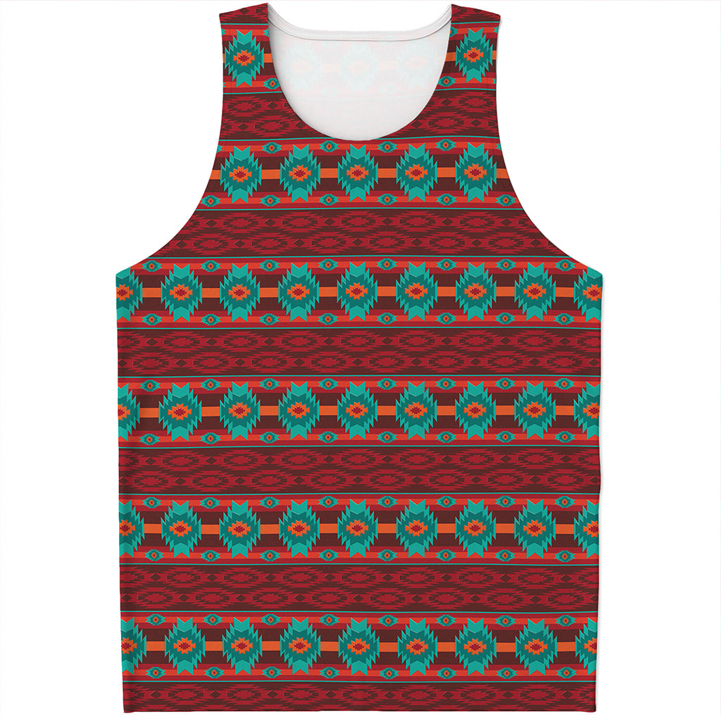 Native Southwestern Pattern Print Men's Tank Top