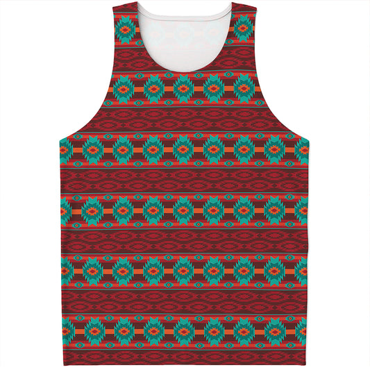 Native Southwestern Pattern Print Men's Tank Top