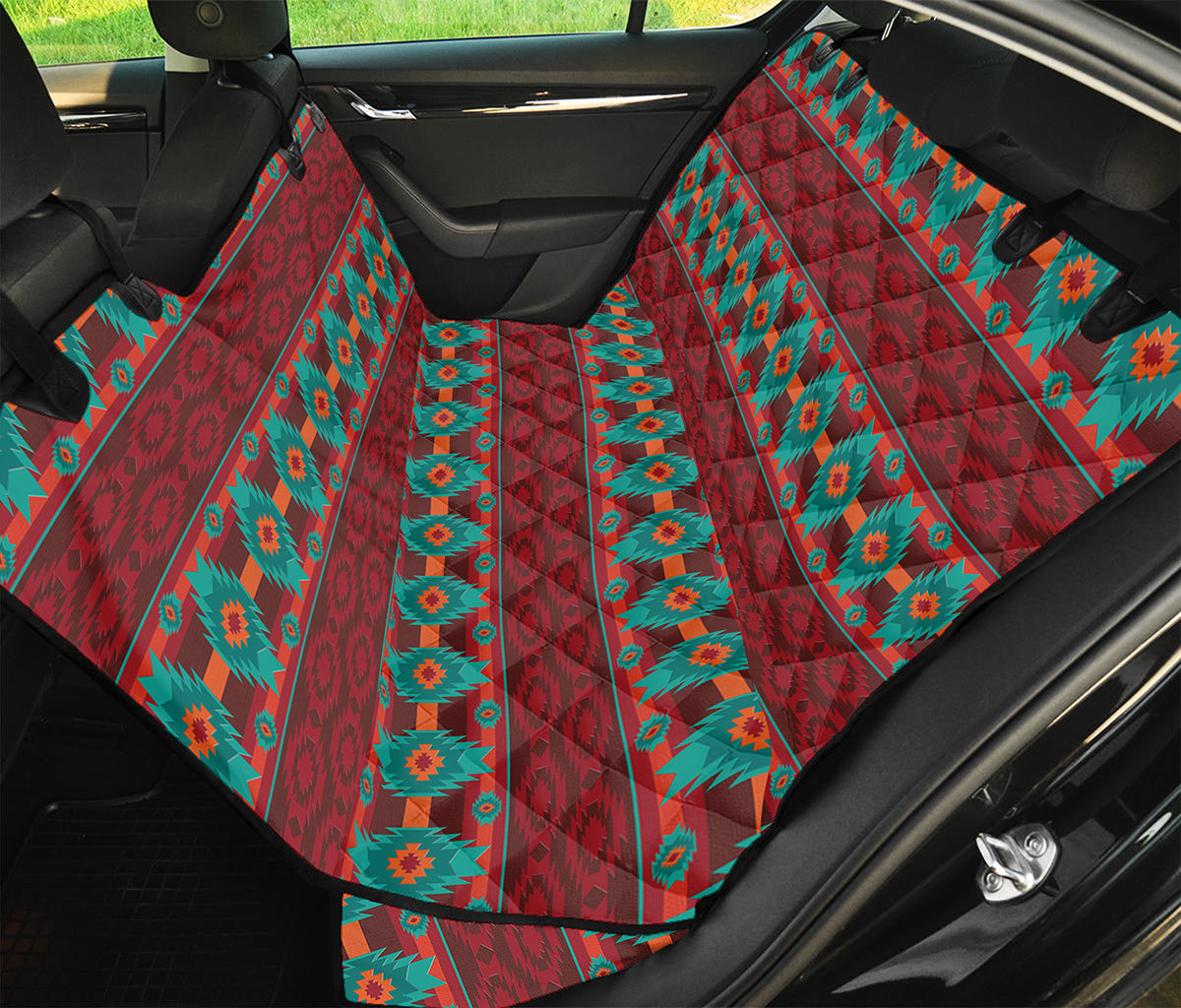 Native Southwestern Pattern Print Pet Car Back Seat Cover
