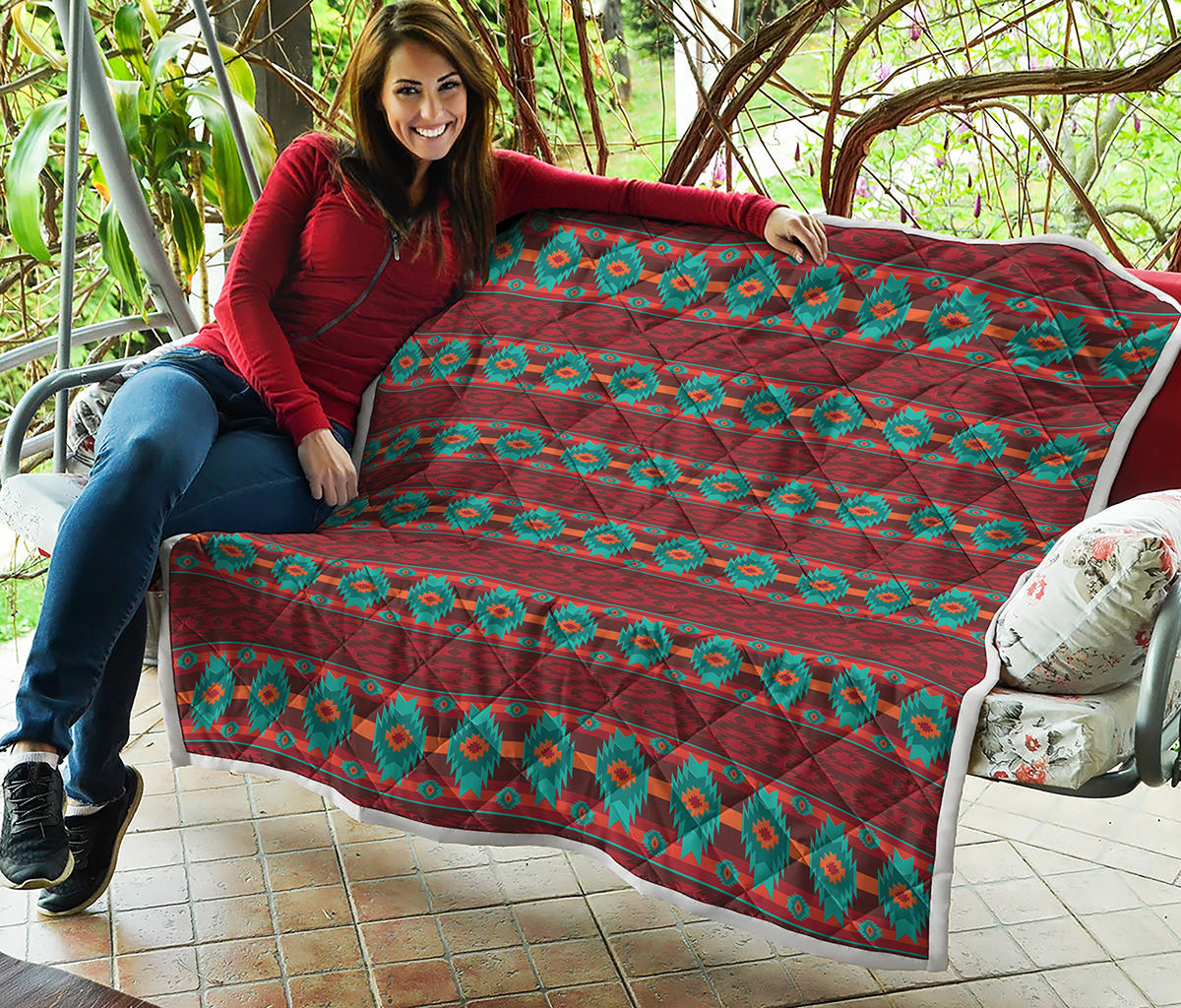 Native Southwestern Pattern Print Quilt