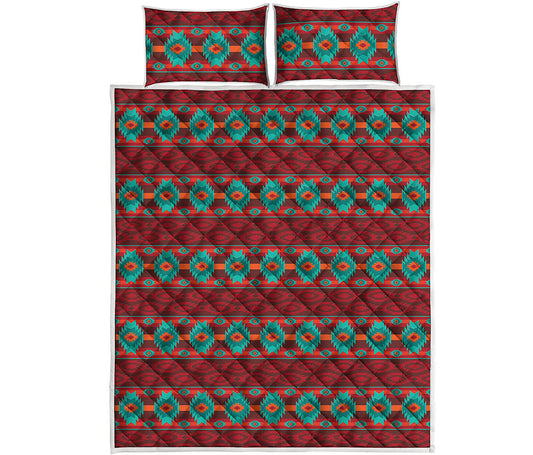 Native Southwestern Pattern Print Quilt Bed Set
