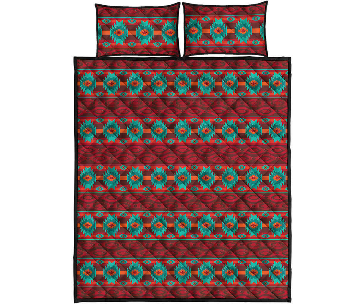 Native Southwestern Pattern Print Quilt Bed Set