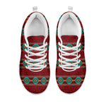 Native Southwestern Pattern Print White Sneakers