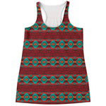 Native Southwestern Pattern Print Women's Racerback Tank Top