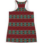 Native Southwestern Pattern Print Women's Racerback Tank Top