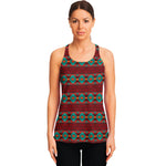 Native Southwestern Pattern Print Women's Racerback Tank Top