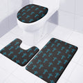 Native Totem Pattern Print 3 Piece Bath Mat Set
